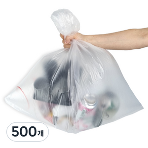 월드크린 분리수거 평판 비닐봉투 투명, 50L, 500개