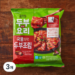 풀무원 국물 두부 조림, 380g, 3개