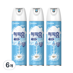 해피홈 에어로솔 수성 모기퇴치제 스카이향, 500ml, 6개