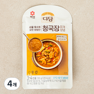 다담 청국장 찌개 양념, 130g, 4개