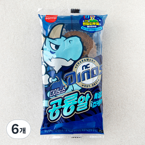 삼립 KBO 다이노스 공룡알 흑임자 컵케익, 65g, 6개, 2개입