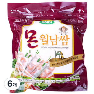 MORN 월남쌈 원형, 500g, 6개