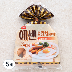 롯데햄 에센 브런치 비엔나 오리지널, 180g, 5개