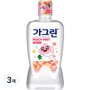 가그린 피치민트 구강청결제, 750ml, 3개