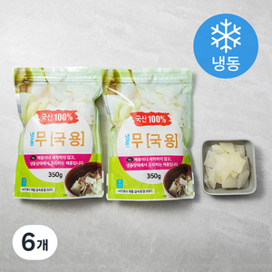 그린피아 냉동 무 국용 (냉동), 350g, 6개