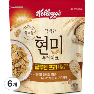 켈로그 현미 푸레이크 시리얼, 550g, 6개