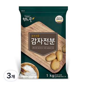 농부의뜰 감자전분, 1kg, 3개