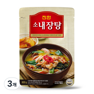 진한 소내장탕, 600g, 3개