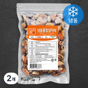 신선작 자숙 홍합살 (냉동), 500g, 2개