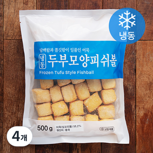 세미원 두부모양 피쉬볼 (냉동), 500g, 4개