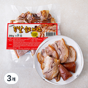 자연에찬 슬라이스 족발, 250g, 3개