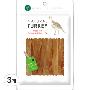 네츄럴코어 강아지 아킬레스S 힘줄 육포, 칠면조, 70g, 3개