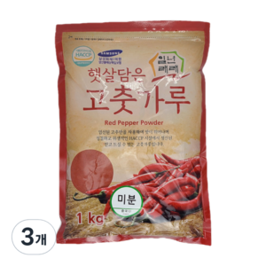 일년래래 햇살담은 중국산 미분용 고춧가루, 1kg, 3개