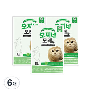 모찌네 고양이 모래, 8L, 6개, 사과향