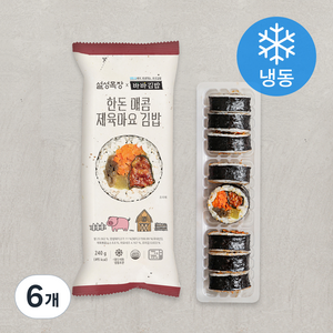 설성목장 한돈 매콤 제육마요 김밥 (냉동), 240g, 6개