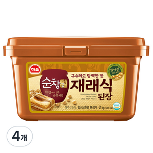 해표 순창궁 재래식 된장, 2kg, 4개