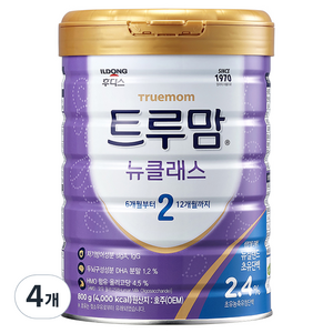 일동후디스 트루맘 뉴클래스 분유 2단계 6~12개월, 800g, 4개