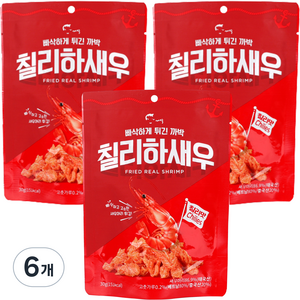 까박 새우머리튀김 칠리하새우, 30g, 6개