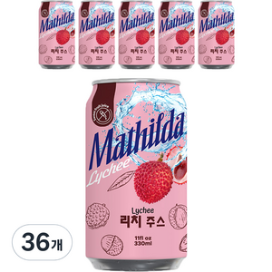 Mathilda 리치 주스, 330ml, 36개