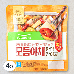 풀무원 모듬야채 한입장아찌, 300g, 4개