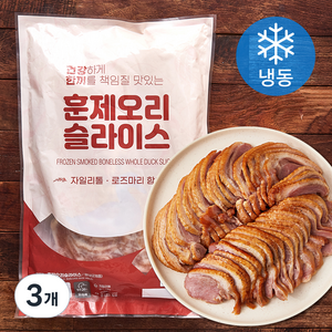 건강한끼 중국산 훈제오리 슬라이스 (냉동), 800g, 3개