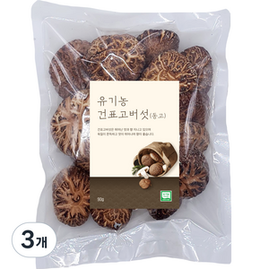 유기농 건표고버섯 동고, 3개, 90g