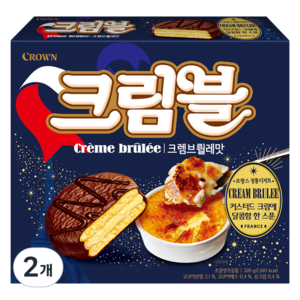 크라운 크렘브뢸레맛 초코 디저트, 320g, 2개