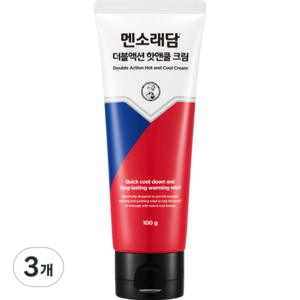 멘소래담 더블액션 핫앤쿨 크림, 100g, 3개