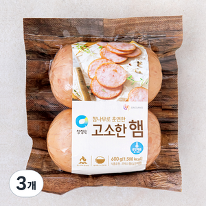 청정원 참나무로 훈연한 고소한 햄, 600g, 3개