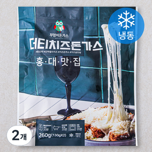 부엉이돈가스 더티 치즈 돈가스 (냉동), 260g, 2개