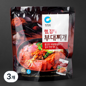 청정원 햄 김치 부대찌개 냉장, 320g, 3개