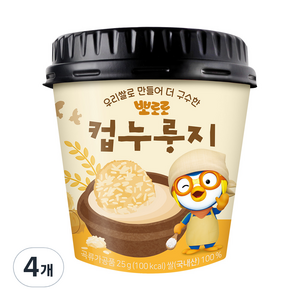 어니스트에프엔비 뽀로로 컵누룽지, 25g, 4개