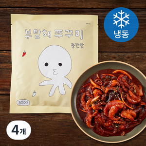 부탇해 쭈꾸미 중간맛 (냉동), 300g, 4개