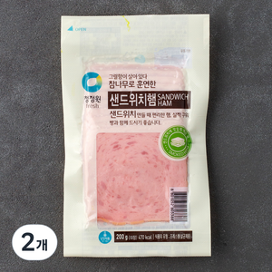 청정원 참나무 훈연 샌드위치햄, 200g, 2개