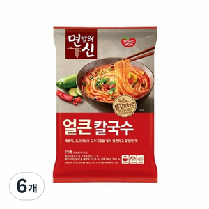 동원 면발의신 얼큰칼국수, 6개, 268g