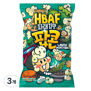 바프 파래김맛 팝콘, 80g, 3개