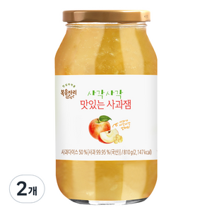 복음자리 사각사각 사과잼, 810g, 2개