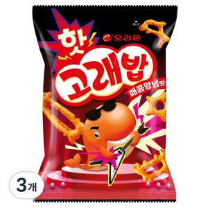 오리온 핫고래밥 매콤양념맛, 56g, 3개