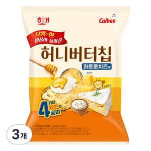 허니버터 칩 콰트로치즈맛, 3개, 110g