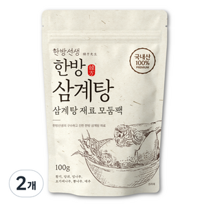 한방선생 삼계탕 재료, 100g, 2개