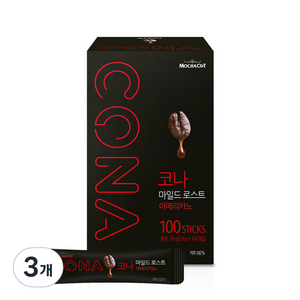 CONA 마일드로스트 원두커피스틱, 0.9g, 100개입, 3개