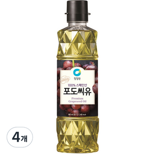 청정원 포도씨유, 900ml, 4개