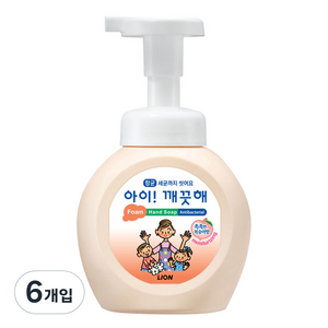 아이깨끗해 핸드워시 모이스처 복숭아, 250ml, 6개