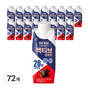 하이뮨 프로틴 밸런스 액티브 딥초코, 250ml, 72개