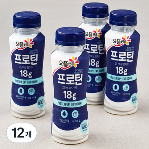 요플레 프로틴 드링크 플레인, 210ml, 12개