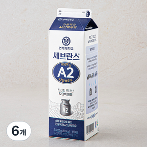 세브란스 연세대학교 전용목장 A2 단백 우유, 900ml, 6개