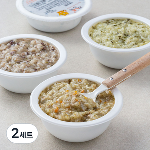 짱죽 냉장 이유식 중기 죽2(9~10개월부터) C세트, 한우&배죽 + 그린야채닭죽 + 대구살가지죽 + 한우흑미죽, 800g, 2세트