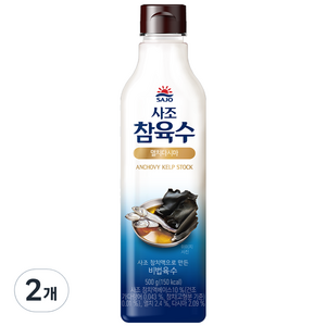 사조 참육수 멸치다시마, 2개, 500g