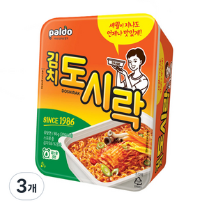 팔도 김치 도시락 86g, 3개