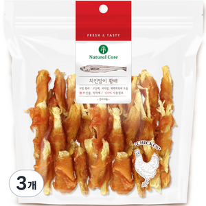 네츄럴코어 강아지 치킨말이 황태 간식, 혼합맛(치킨/황태), 220g, 3개